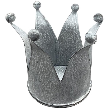 Krone Junker, grau, Metall, 10x10x18 cm