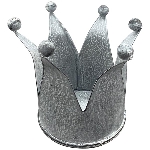 Krone Junker, grau, Metall, 10x10x18 cm