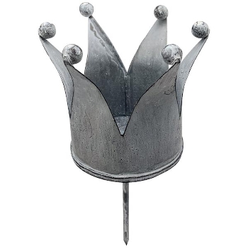 KronenStick Junker, grau, Metall, 10x10x18 cm