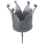 KronenStick Junker, grau, Metall, 10x10x18 cm