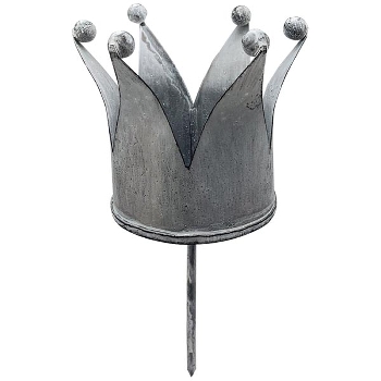 KronenStick Junker, grau, Metall, 10x10x18 cm