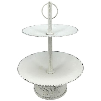 Etagere ClairBlanc, weiß, Metall, 25x25x34 cm
