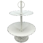 Etagere ClairBlanc, weiß, Metall, 25x25x34 cm