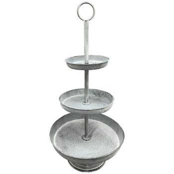 Etagere Junker, grau, Metall, 30x30x61 cm