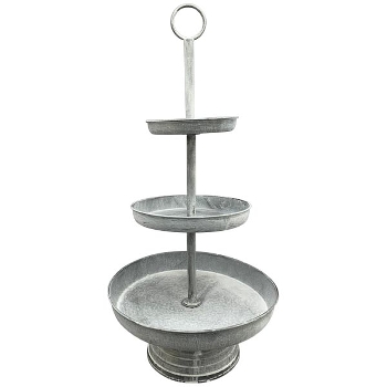 Etagere Junker, grau, Metall, 30x30x61 cm