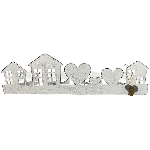 KerzenHalter Junker, weiß, Metall, 25,5x3,5x8 cm