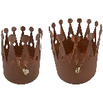 KronenSet/2 Töle, Metall, 15x15x18 cm, 19x19x20 cm