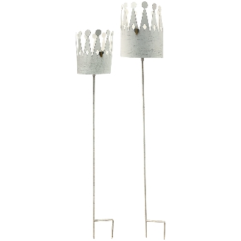 KronenStickSet/2 ClairBlanc, Metall, 15x15x100 cm,