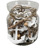 AnkerHänger in Glas ClairBlanc, weiß, Alu/Glas, 4,5x0,5x6 cm