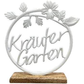 KräuterGarten Puri, weiß/natur, Alu/Holz,