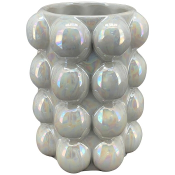 Vase SilO, weiß, Dolomite, 13x13x17,1 cm