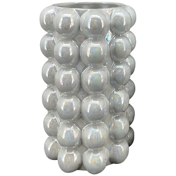 Vase SilO, weiß, Dolomite, 15,4x15,4x25,5 cm