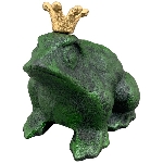 FroschKönig Galo, grün, GussEisen, 13x11,5x12 cm