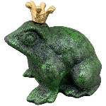 FroschKönig Galo, grün, GussEisen, 13x11,5x12 cm