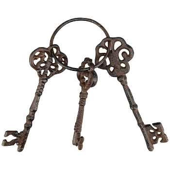 SchlüsselBund Galo, GussEisen, 7x6x22 cm