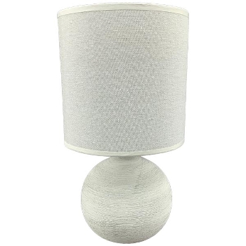 Lampe Clarté, weiß, Polyester/Keramik, 13x17x30,5 cm