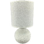Lampe Clarté, weiß, Polyester/Keramik, 13x17x30,5 cm