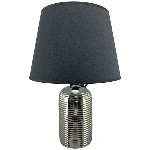 Lampe Clarté, schwarz/silber, Polyester/Keramik, 11,5x28x42 cm