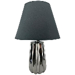Lampe Clarté, schwarz/silber, Polyester/Keramik, 14x33x48 cm