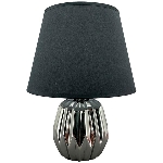 Lampe Clarté, schwarz/silber, Polyester/Keramik, 12x22,5x30 cm