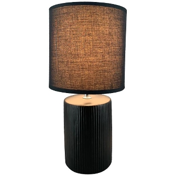 Lampe Clarté, schwarz, Polyester/Keramik, 10x16x31 cm