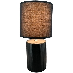 Lampe Clarté, schwarz, Polyester/Keramik, 10x16x31 cm