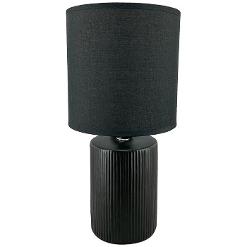 Lampe Clarté, schwarz, Polyester/Keramik, 10x16x31 cm