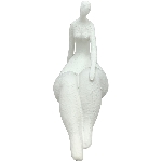 FrauenSkulptur DUR, creme, Polyresin, 16,5x7x13 cm