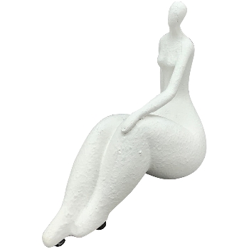 FrauenSkulptur DUR, creme, Polyresin, 16,5x7x13 cm
