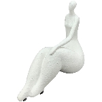 FrauenSkulptur DUR, creme, Polyresin, 16,5x7x13 cm