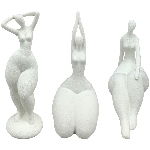 FrauenSkulptur DUR, creme, Polyresin, 10x7,5x19 cm,