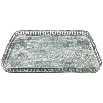 TablettSet/2 Junker, grau, Metall, 30,5x17x3 cm, 34x19x3,5 cm