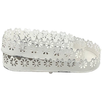 TablettSet/3 ClairBlanc, weiß, Metall, 24,5x9,5x6 cm,