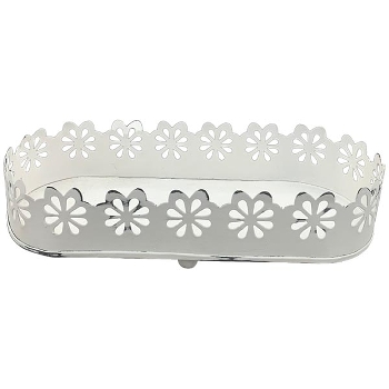 TablettSet/3 ClairBlanc, weiß, Metall, 24,5x9,5x6 cm,