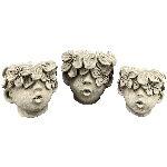 PflanzKopf StoneArt, Zement, 15x15x13,5 cm