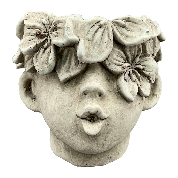 PflanzKopf StoneArt, Zement, 15x15x13,5 cm