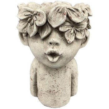 PflanzBüste StoneArt, Zement, 17x17x24,5 cm