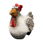 ZaunHocker Huhn Dolomite, Keramik, 14,1x10,3x13 cm