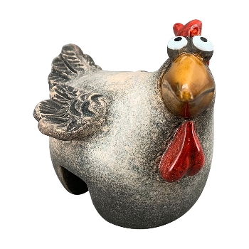 ZaunHocker Huhn Dolomite, Keramik, 14,1x10,3x13 cm