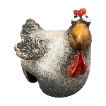 ZaunHocker Huhn Dolomite, Keramik, 14,1x10,3x13 cm