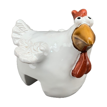 ZaunHocker Huhn Dolomite, Keramik, 14,1x10,3x13 cm
