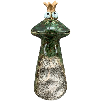 ZaunHocker Frosch Dolomite, Keramik, 9,4x9,1x23 cm