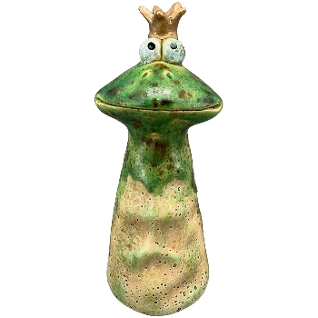 ZaunHocker Frosch Dolomite, Keramik, 9,4x9,1x23 cm
