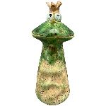 ZaunHocker Frosch Dolomite, Keramik, 9,4x9,1x23 cm