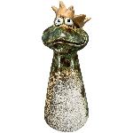 ZaunHocker Frosch Dolomite, Keramik, 9,4x9,1x23 cm