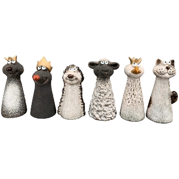 ZaunHocker Tiere Dolomite, Keramik, 12,1x8,9x21,7 cm