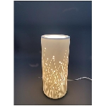 LeuchtGlas mit LED, Blanche, weiß, Keramik, 10,5x10,5x20 cm