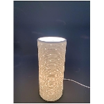 LeuchtGlas mit LED, Blanche, weiß, Keramik, 10x10x19,5 cm