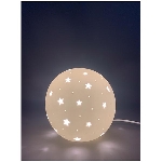 LeuchtGlas mit LED, Blanche, weiß, Keramik, 15x15x15 cm