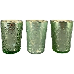 WindLicht Coloré, grün, Glas, 7,25x7,25x10 cm